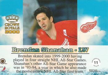 1999-00 Pacific Crown Royale - Ice Elite #11 Brendan Shanahan Back