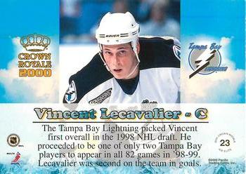 1999-00 Pacific Crown Royale - Ice Elite #23 Vincent Lecavalier Back