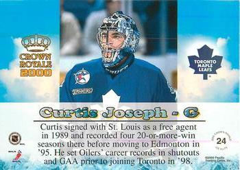 1999-00 Pacific Crown Royale - Ice Elite #24 Curtis Joseph Back