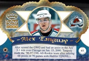 1999-00 Pacific Crown Royale - Prospects Parallel #41 Alex Tanguay Back