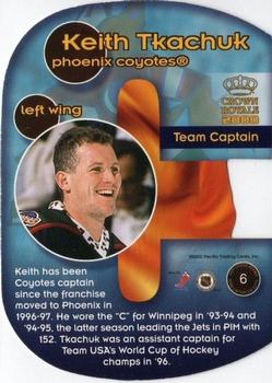 1999-00 Pacific Crown Royale - Team Captain Die Cuts #6 Keith Tkachuk Back