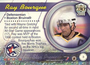 1999-00 Pacific Dynagon Ice - 2000 All-Star Preview #3 Ray Bourque Back