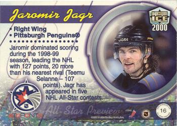 1999-00 Pacific Dynagon Ice - 2000 All-Star Preview #16 Jaromir Jagr Back