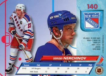 1992-93 Ultra #140 Sergei Nemchinov Back