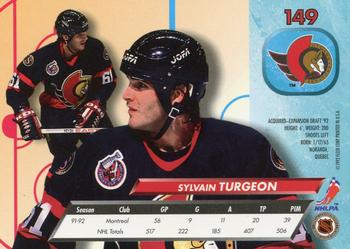 1992-93 Ultra #149 Sylvain Turgeon Back