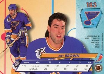 1992-93 Ultra #183 Jeff Brown Back