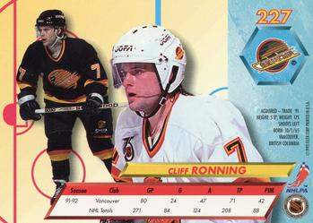 1992-93 Ultra #227 Cliff Ronning Back