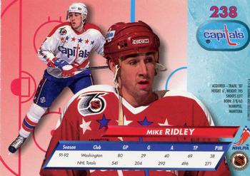 1992-93 Ultra #238 Mike Ridley Back