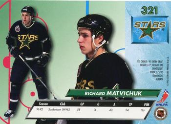 1992-93 Ultra #321 Richard Matvichuk Back
