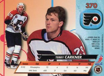 1992-93 Ultra #370 Terry Carkner Back