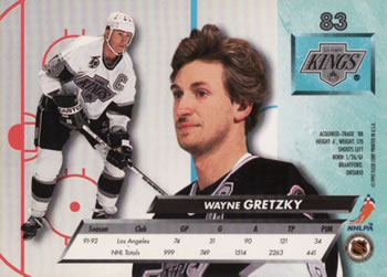 1992-93 Ultra #83 Wayne Gretzky Back