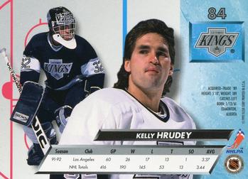 1992-93 Ultra #84 Kelly Hrudey Back