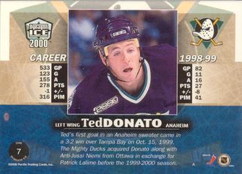1999-00 Pacific Dynagon Ice - Blue #7 Ted Donato Back