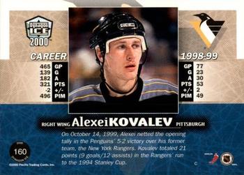 1999-00 Pacific Dynagon Ice - Blue #160 Alex Kovalev Back