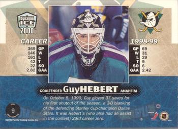 1999-00 Pacific Dynagon Ice - Copper #9 Guy Hebert Back