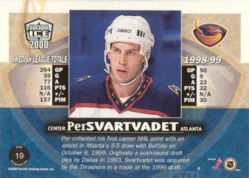 1999-00 Pacific Dynagon Ice - Gold #19 Per Svartvadet Back