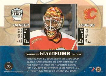 1999-00 Pacific Dynagon Ice - Gold #35 Grant Fuhr Back