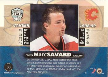 1999-00 Pacific Dynagon Ice - Gold #38 Marc Savard Back