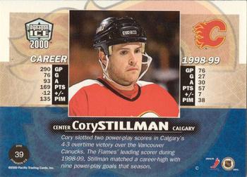 1999-00 Pacific Dynagon Ice - Gold #39 Cory Stillman Back