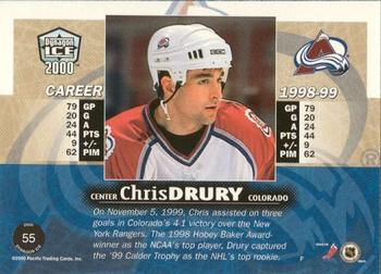 1999-00 Pacific Dynagon Ice - Gold #55 Chris Drury Back