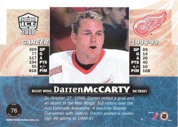 1999-00 Pacific Dynagon Ice - Gold #76 Darren McCarty Back