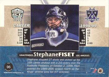 1999-00 Pacific Dynagon Ice - Gold #96 Stephane Fiset Back