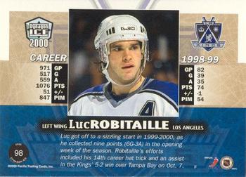 1999-00 Pacific Dynagon Ice - Gold #98 Luc Robitaille Back