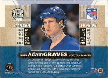 1999-00 Pacific Dynagon Ice - Gold #129 Adam Graves Back