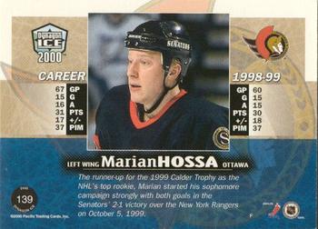 1999-00 Pacific Dynagon Ice - Gold #139 Marian Hossa Back