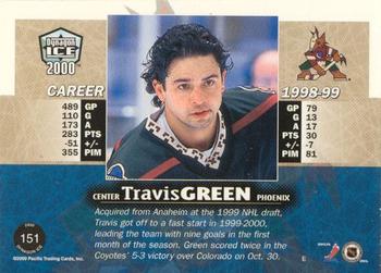 1999-00 Pacific Dynagon Ice - Gold #151 Travis Green Back