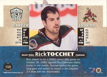 1999-00 Pacific Dynagon Ice - Gold #156 Rick Tocchet Back