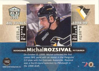 1999-00 Pacific Dynagon Ice - Gold #162 Michal Rozsival Back
