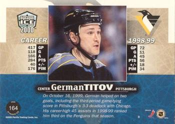 1999-00 Pacific Dynagon Ice - Gold #164 German Titov Back