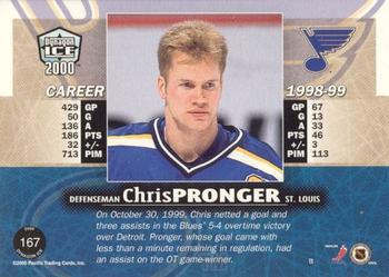 1999-00 Pacific Dynagon Ice - Gold #167 Chris Pronger Back