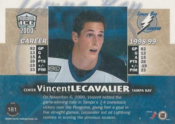 1999-00 Pacific Dynagon Ice - Gold #181 Vincent Lecavalier Back