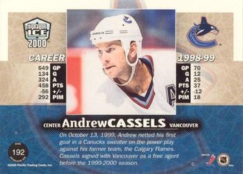 1999-00 Pacific Dynagon Ice - Gold #192 Andrew Cassels Back