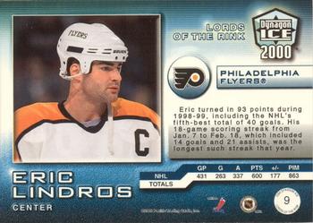 1999-00 Pacific Dynagon Ice - Lords of the Rink #9 Eric Lindros Back