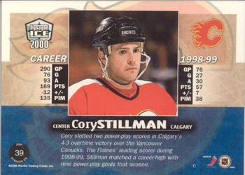 1999-00 Pacific Dynagon Ice - Premiere Date #39 Cory Stillman Back