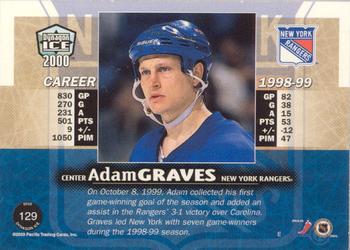 1999-00 Pacific Dynagon Ice - Premiere Date #129 Adam Graves Back