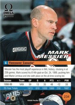 1999-00 Pacific Omega - Copper #234 Mark Messier Back