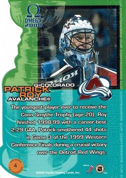 1999-00 Pacific Omega - Cup Contenders #4 Patrick Roy Back