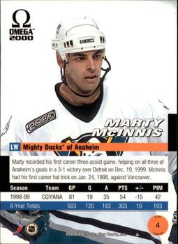 1999-00 Pacific Omega - Gold #4 Marty McInnis Back