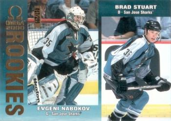 1999-00 Pacific Omega - Gold #212 Evgeni Nabokov / Brad Stuart Front