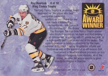 1992-93 Ultra - Award Winners #8 Ray Bourque Back