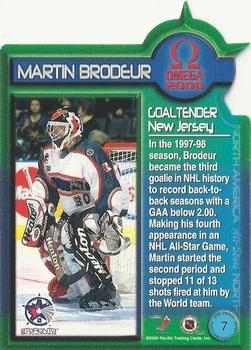 1999-00 Pacific Omega - North American All-Stars #7 Martin Brodeur Back