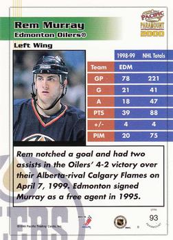 1999-00 Pacific Paramount - Copper #93 Rem Murray Back