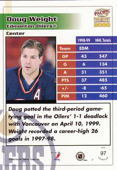 1999-00 Pacific Paramount - Copper #97 Doug Weight Back