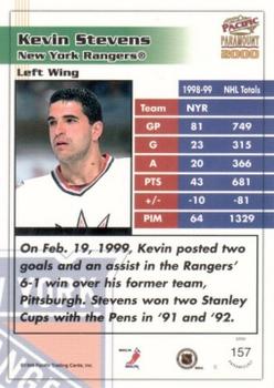 1999-00 Pacific Paramount - Emerald #157 Kevin Stevens Back
