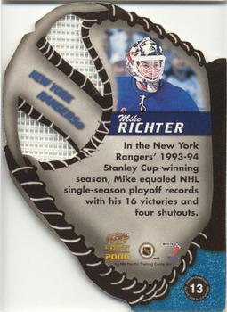 1999-00 Pacific Paramount - Glove Side Net-Fusions #13 Mike Richter Back
