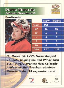 1999-00 Pacific Paramount - Gold #13 Norm Maracle Back